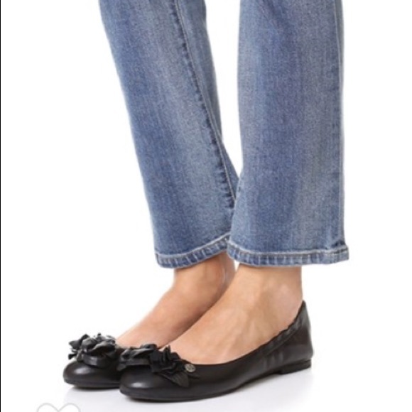 NWOT Tory Burch Black Blossom Ballet Flats - Picture 8 of 8